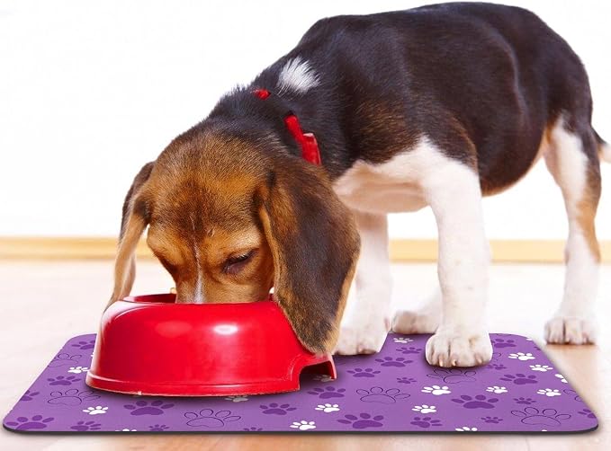 Dog Food Mat, Absorbent Water Bowl Mats Cat Pet Feeding Placemats 24 * 32 inch - Image 6