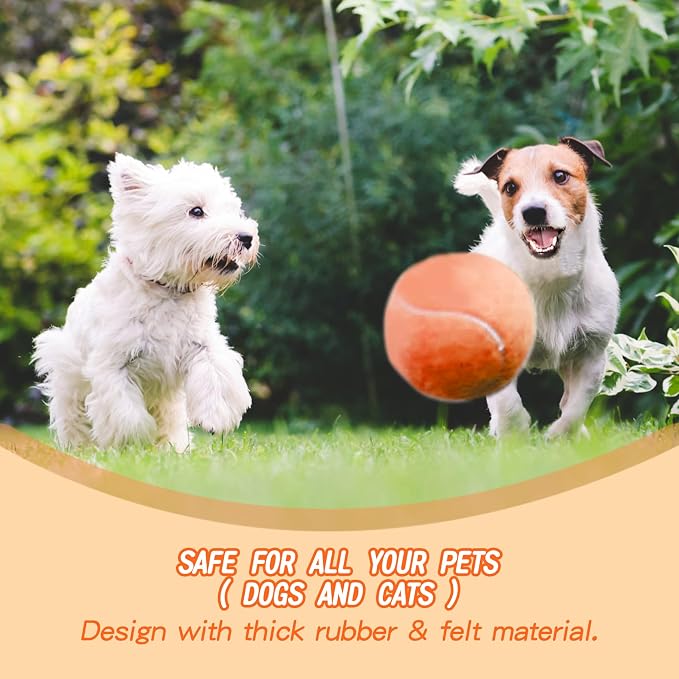 susu & wuwu Giant Tennis Ball for Dogs Yellow Big Tennis Ball for Dog Birthday - Image 2