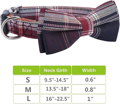 Faleela Soft &Comfy Bowtie Dog Collar, Detachable and Adjustable Bow Tie Collar - Image 6