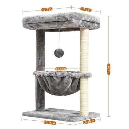 SYANDLVY Small Cat Tree for Indoor Cats, Activity Cat Tower - Image 3