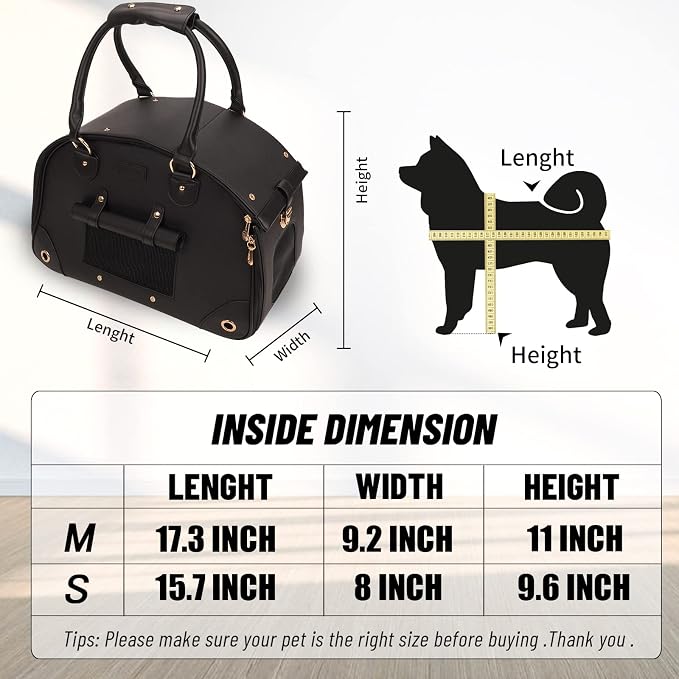 Foldable Premium PU Leather Dog Purse - Image 5