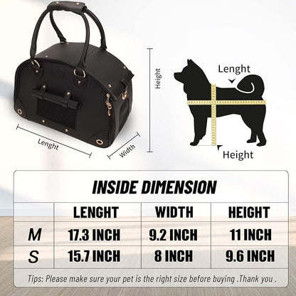 Foldable Premium PU Leather Dog Purse - Image 5