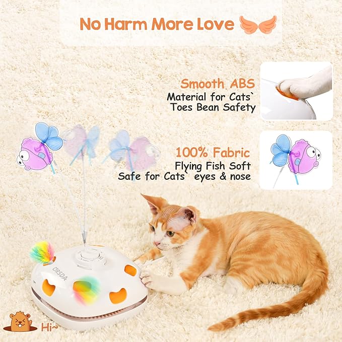 ORSDA Cat Toys for Indoor Cats, 5 in 1 Interactive Automatic Kitten Toys - Image 5