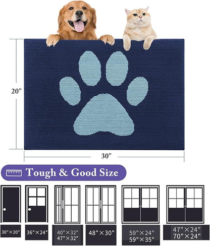 Buganda Dog Door Mat for Muddy Paws, Absorbent Dirt Trapper Non Slip Indoor - Image 2