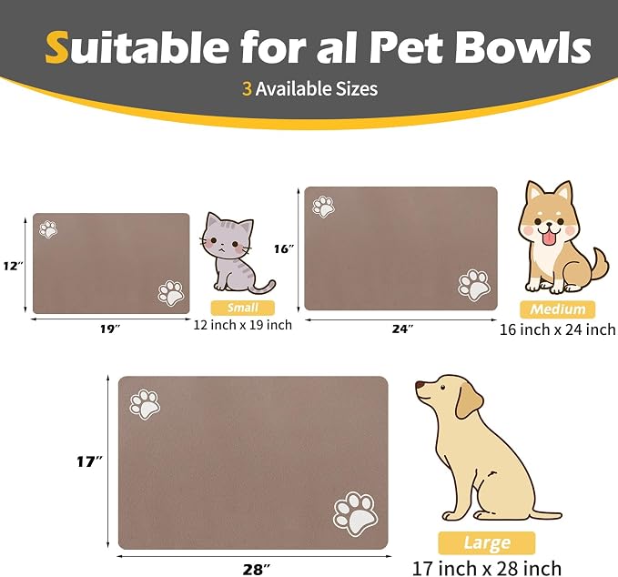Pet Feeding Mat-Absorbent Dog Mat - Image 2