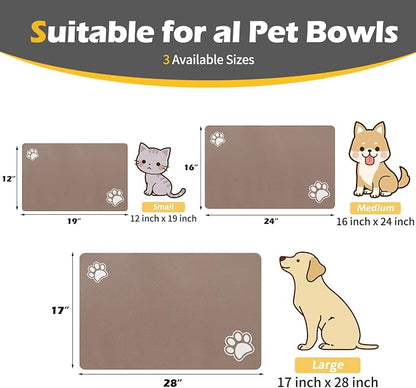 Pet Feeding Mat-Absorbent Dog Mat - Image 2