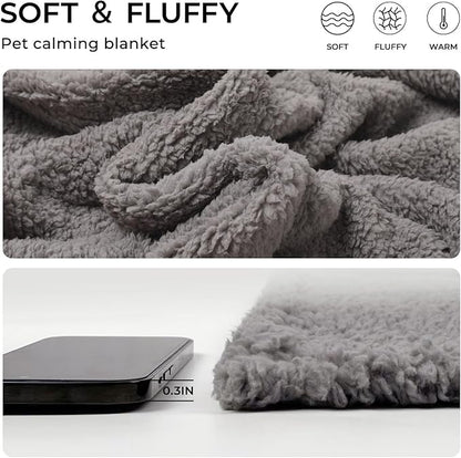 1 Pack 3 Calming Blankets Fluffy Premium Fleece Pet Blanket Soft Sherpa Throw - Image 2