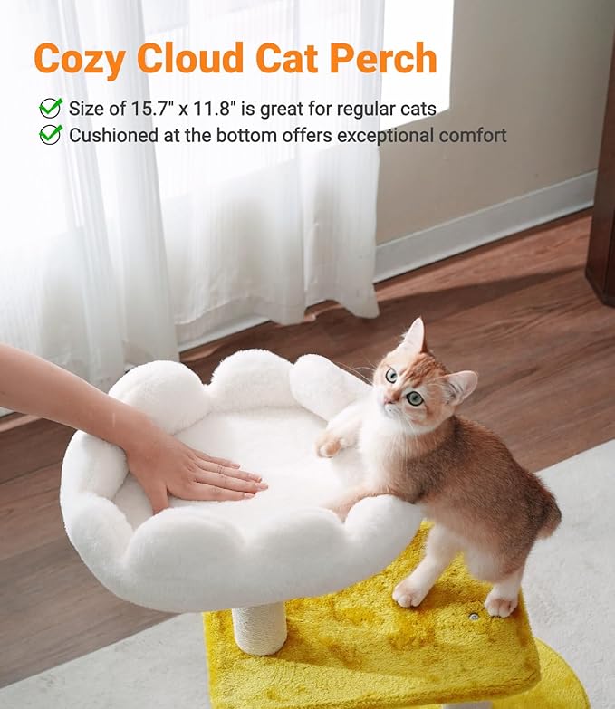 Happi N Pets Cat Tree, Featuring Scratching Posts, Viewing Perch & Toys - Image 4