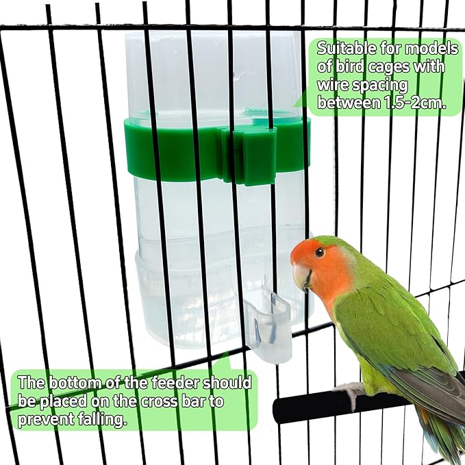 Bird Water Dispenser Parrot Water Feeder Bird Seed Container - Image 3