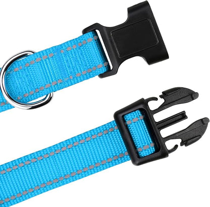 TagME Reflective Nylon Dog Collars, Adjustable Classic Pet Collar - Image 4