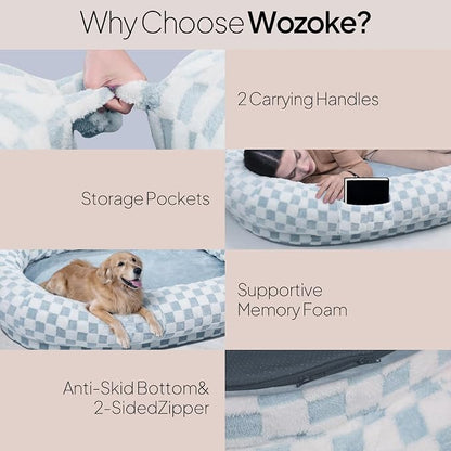 Extra Large Human Dog Bed for Adults, Waterproof Machine Washable - Image 4