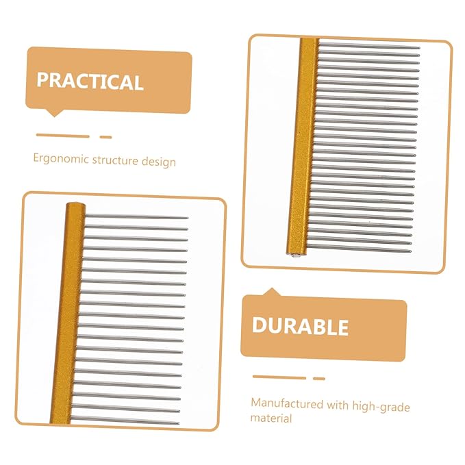 POPETPOP Ergonomic Pet Comb for Dogs Cats Grooming Tool Portable Wear-resistant - Image 5