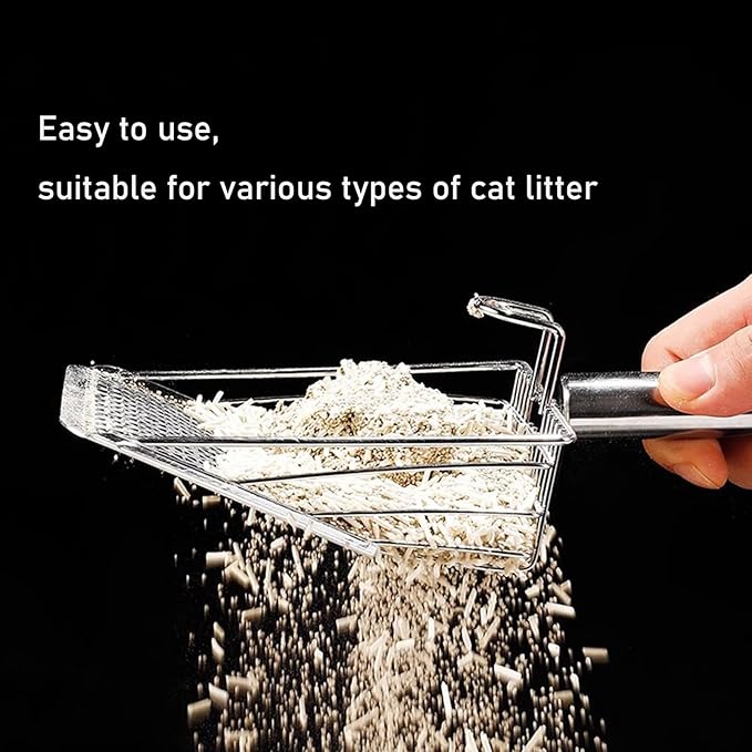 Cat Litter Scoop, Metal Scooper, Deep Shovel, Ergonomic Handle, Kitten Poop - Image 6