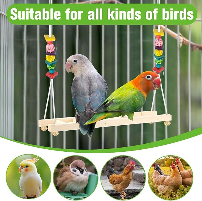 Jorewood Chicken Coop Swings, Outdoor Poultry Exercise Perch - Image 6