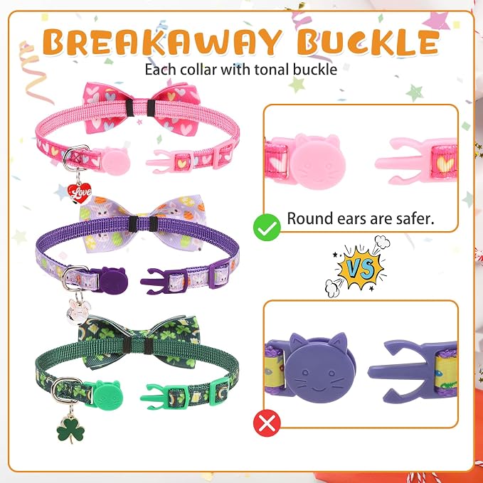 KOOLTAIL St Patricks Day Cat Collars Breakaway - Image 5