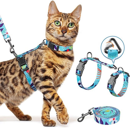 Halypet Cat Harness and Leash Set, Escape Proof Cat Harness, Safe Kitten Harness by DOMoreWithYourPet