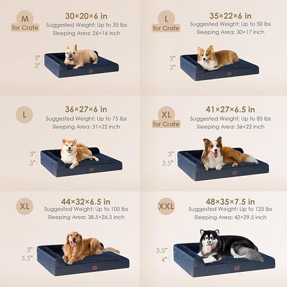 EHEYCIGA Extra Large Dog Bed Othorpedic, Memory Foam XL Dog Bed - Image 2