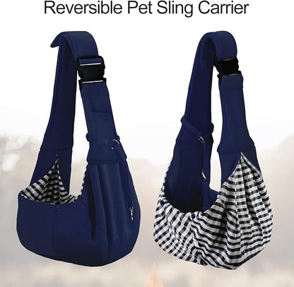 PETLOFT Reversible Dog Cat Sling Carrier, Small Dog Carrier, Adjustable Dog - Image 5
