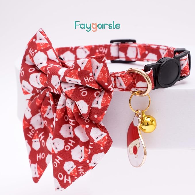 Faygarsle 2 Pack Christmas Cat Collar Cute Holiday Cat Collar - Image 4