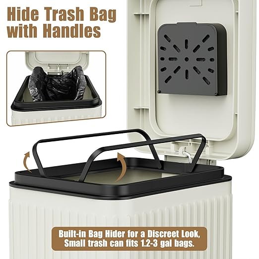 Dog Poop Trash Can for Outside & Indoor, 5L/1.3Gal Small Odor Control Pet Waste - Image 5