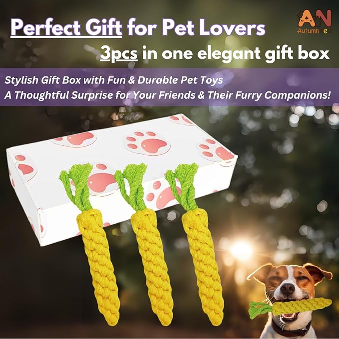 3PCS Yellow Woven Pet Chew Set, Puppy Teething Chews, Dog Chew Accessories - Image 6