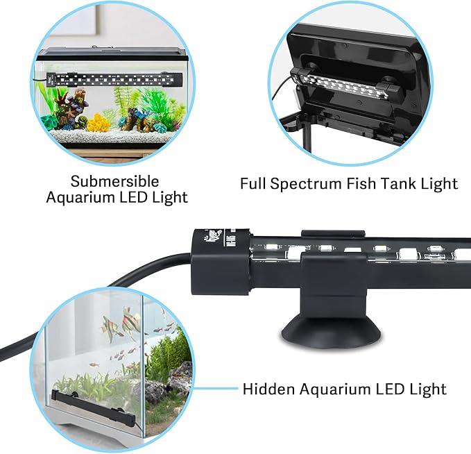 hygger 24/7 Mode Submersible Aquarium LED Light, Full Spectrum Hidden Fish Tank - Image 4