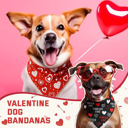 Weewooday 50 Pcs Valentine's Day Dog Bandanas Bulk - Image 2