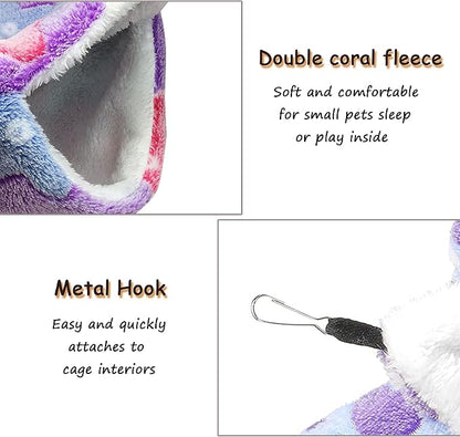 Cat Hammock for Cage, Soft Warm Hanging Bed for Kitten, Guinea Pig, Chinchilla - Image 4