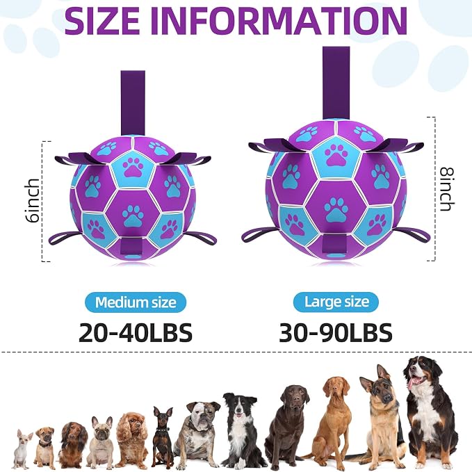 QDAN Dog Toys Soccer Ball - Image 5