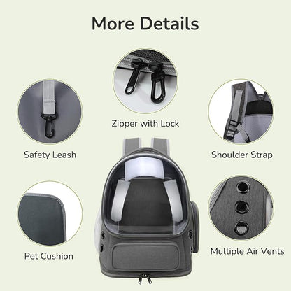 Cat Backpack Carrier for Large Cats, Expandable Cat Bubble Backpack, Dog - Image 6