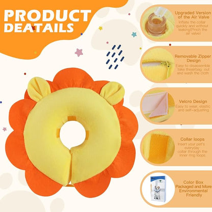 IEUUMLER Inflatable Recovery Dog Collar, Protective Donut Cone, Adjustable Soft - Image 4