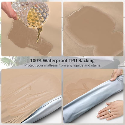 ohano Waterproof Mattress Protector Full, Fitted Sheet Style Breathable - Image 3
