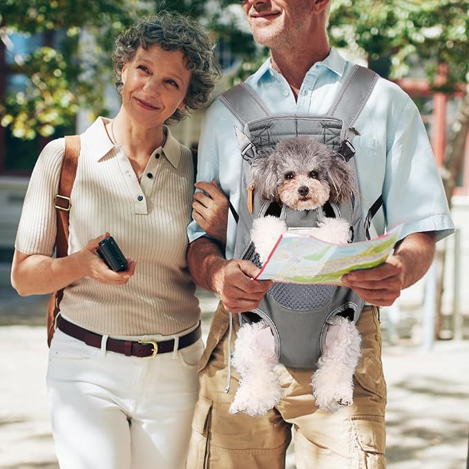 Dog Carrier Backpack, Pet Front Carrier Backpack Legs Out Dog Chest Carrier - Image 7
