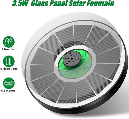 Yzert Solar Fountain for Bird Bath Glass - Image 2