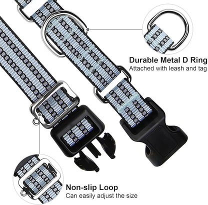 Martingale Dog Collar, Adjustable Nylon Reflective Collar - Image 2