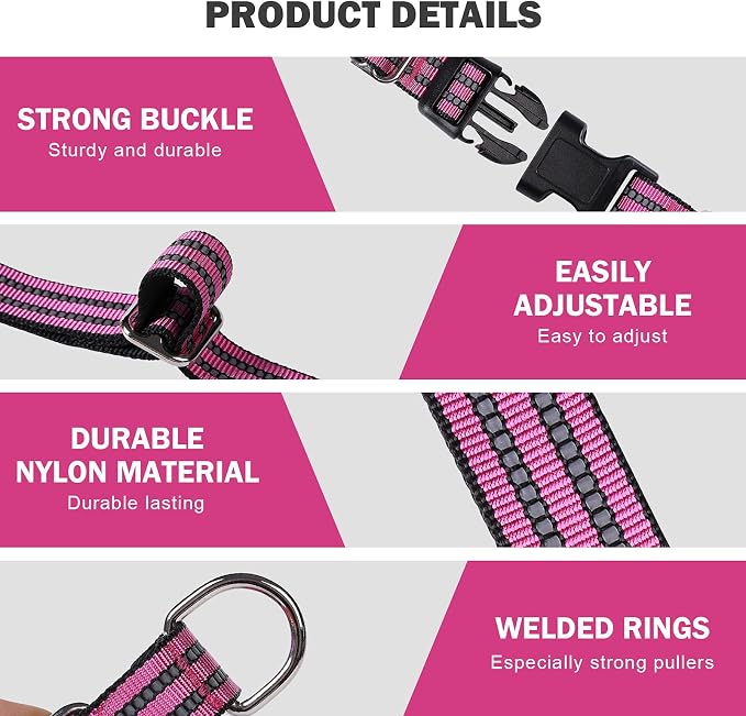 Hikiko Martingale Dog Collars Reflective Nylon Dog Collar - Image 4