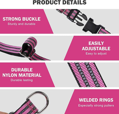 Hikiko Martingale Dog Collars Reflective Nylon Dog Collar - Image 2