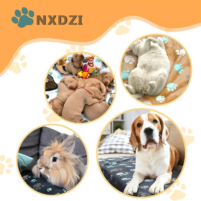 Dog Blankets Washable, 3 Pack Dog Blanket Washable 41" x 31", Fuzzy Soft Pet - Image 3