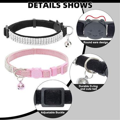 EXPAWLORER Soft Velvet Safe Cat Collars - Image 3