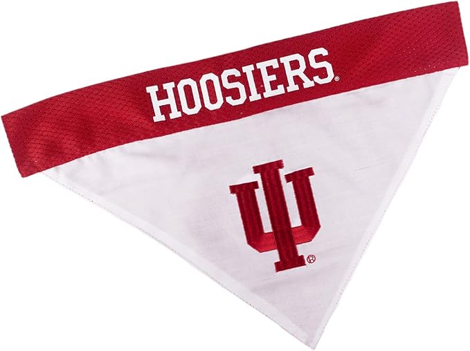 Pets First Collegiate Pet Accessories, Reversible Bandana, Indiana Hoosiers by PETSFIRST