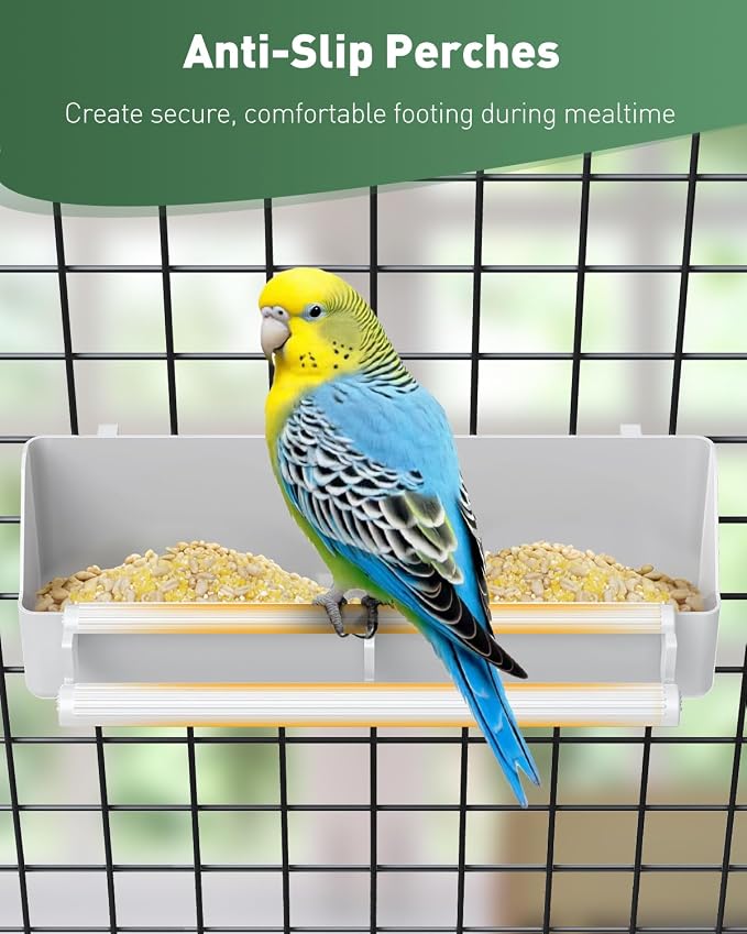 Pawfly 1 Pack Bird Feeder for Cage Hanging Plastic Feeder - Image 4