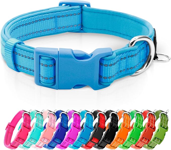 azuza Reflective Dog Collar, Soft Neoprene Padded Pet Collar by azuza