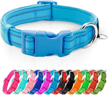 azuza Reflective Dog Collar, Soft Neoprene Padded Pet Collar by azuza