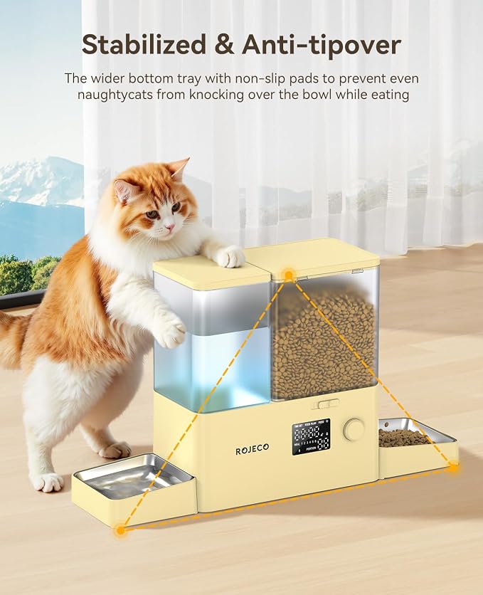 Rojeco 36Cups/8.5L Pet Automatic Cat Feeder and Gravity Water Dispenser - Image 4