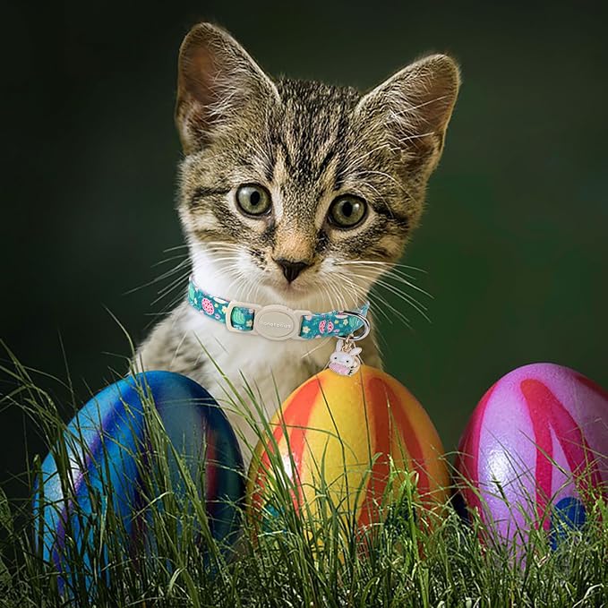 Lionet Paws 2pcs Pack Easter Cotton Cat Collar, Breakaway Buckle - Image 7