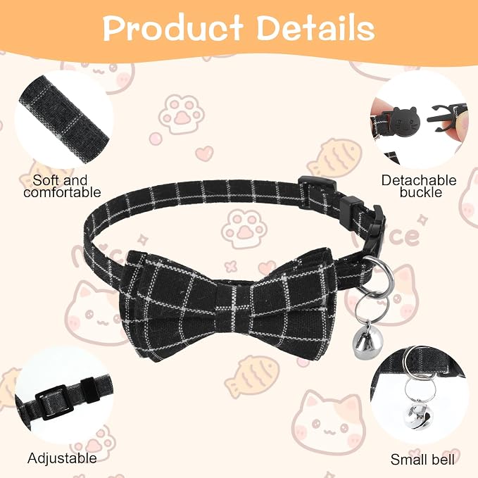 Jeffdad 2Pcs Cat Collar Breakaway, Cat Collar - Image 3