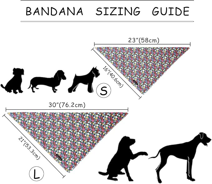 ARING PET Floral Dog Bandana, Spring Summer Colorful Flower Girl Pet Bandana - Image 7
