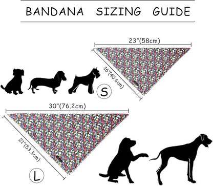 ARING PET Floral Dog Bandana, Spring Summer Colorful Flower Girl Pet Bandana - Image 7