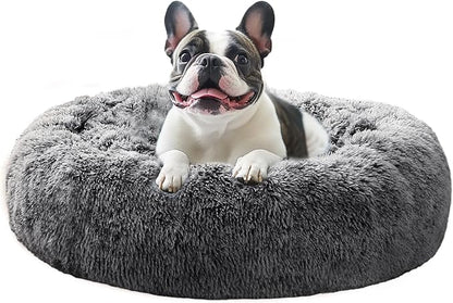 JOLLYVOGUE Calming Dog Bed Medium Size Dog, Anti-Anxiety Donut Medium Pet Bed by JOLLYVOGUE