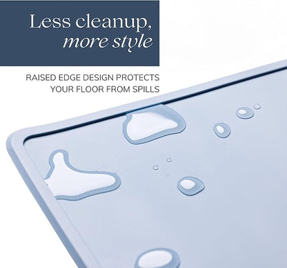 Remy+Roo Dusty Blue Silicone Dog Food Mat - Image 4